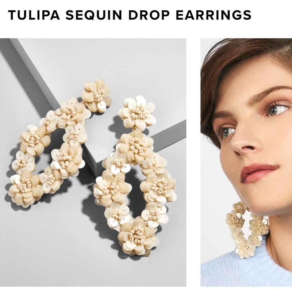 Bauble Bar Tulipa sequin drop earrings